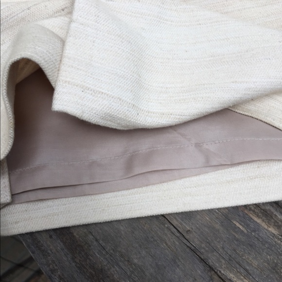 Banana Republic Classic cream nubby silk pleated mini skirt,HP25x2 - Picture 6 of 8